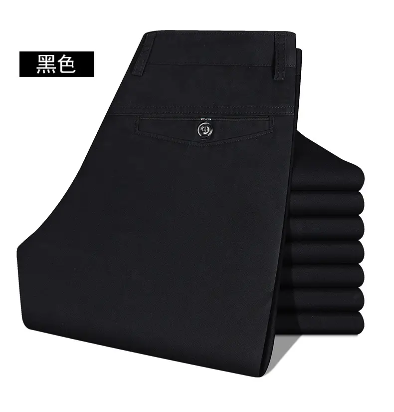 Summer Thin Middle-aged and Elderly Pure Cotton Casual Pants Men's Suit Pants High Waist and Deep Crotch Cotton Long Pants for Middle-aged Dad Men — feature 16