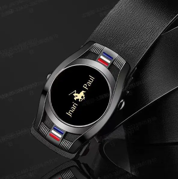 Men's Black Smooth Buckle Belt Casual Business Wear - Image 2