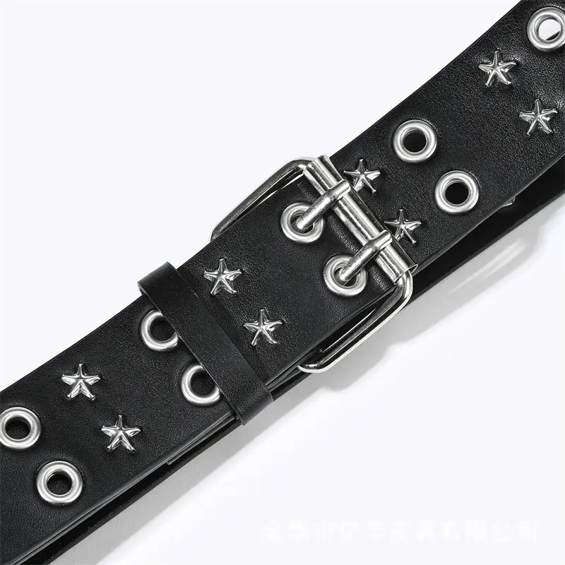 Women Punk Belt Black Star Circle Adjustable — feature 6