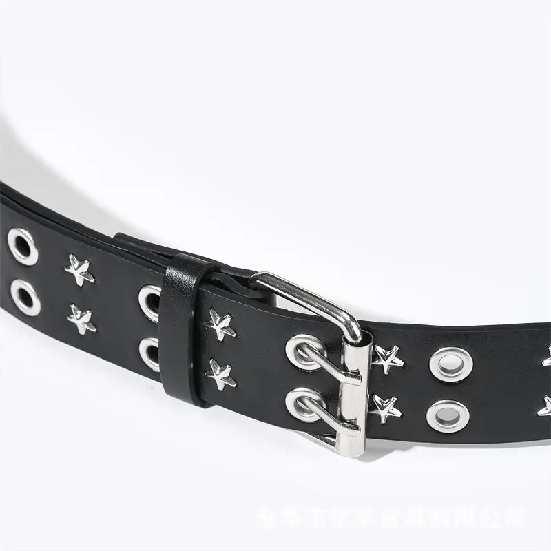 Women Punk Belt Black Star Circle Adjustable — feature 7