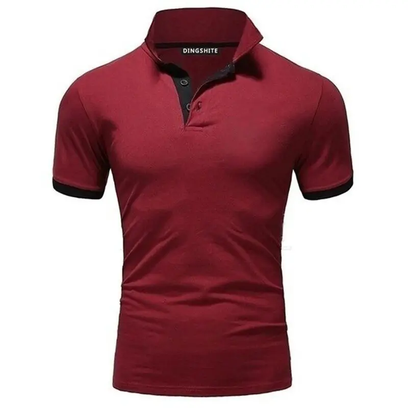 Men's Orange Polo Shirt with Logo Short Sleeve - Image 2