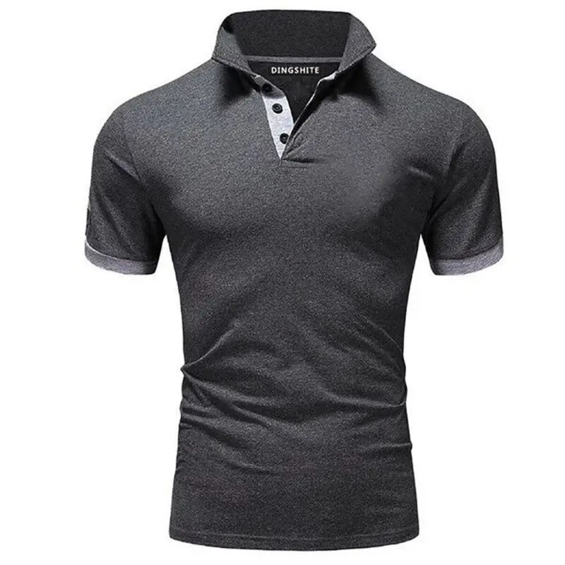 Men's Orange Polo Shirt with Logo Short Sleeve - Image 3