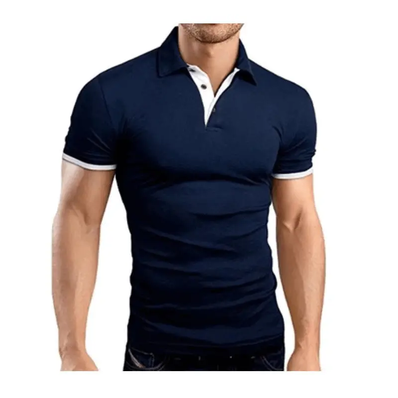 Men's Orange Polo Shirt with Logo Short Sleeve - Image 6