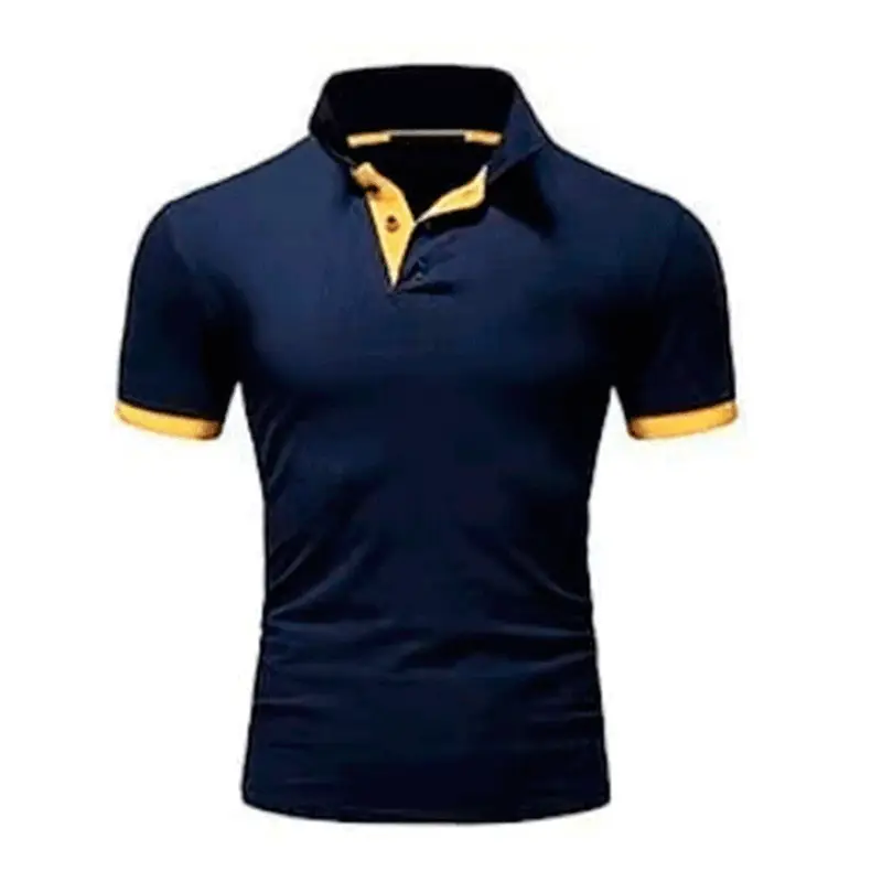 Men's Orange Polo Shirt with Logo Short Sleeve - Image 8