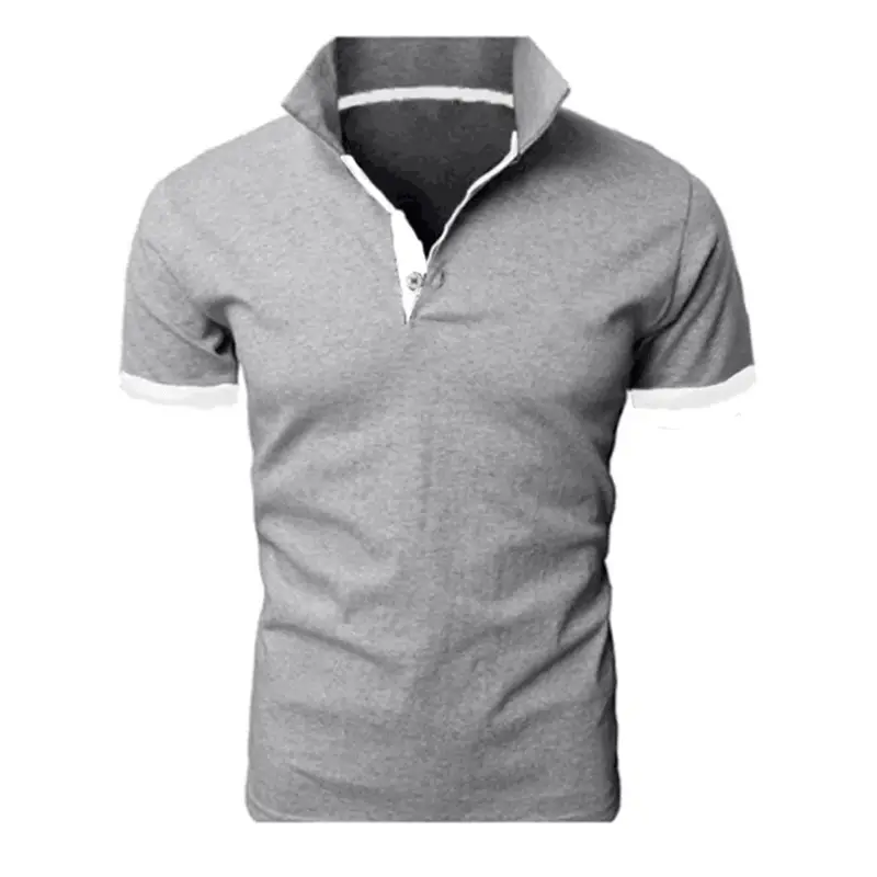 Men's Orange Polo Shirt with Logo Short Sleeve - Image 9