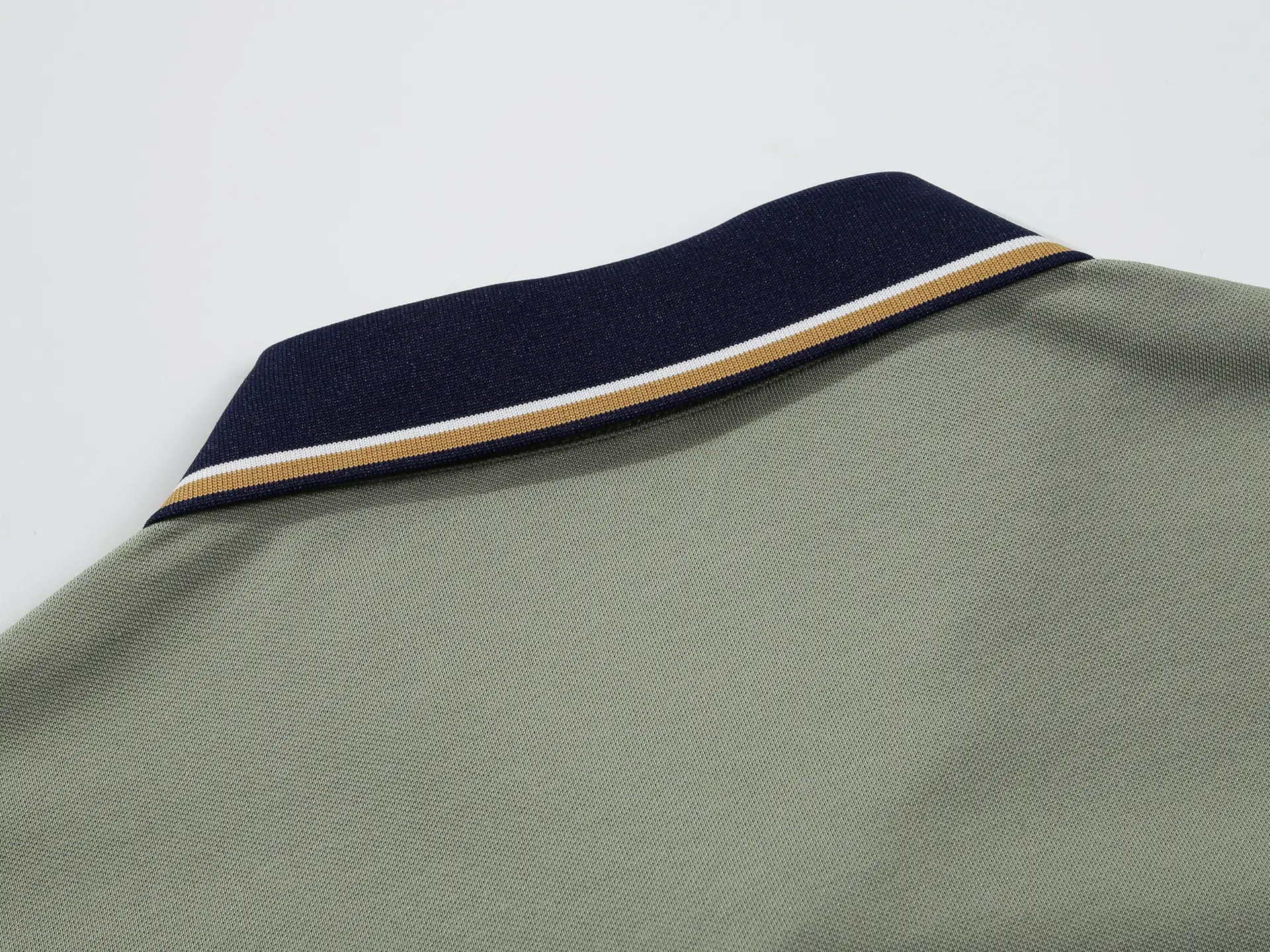 Men's Light Blue Polo Shirt with Black Trim — feature 9