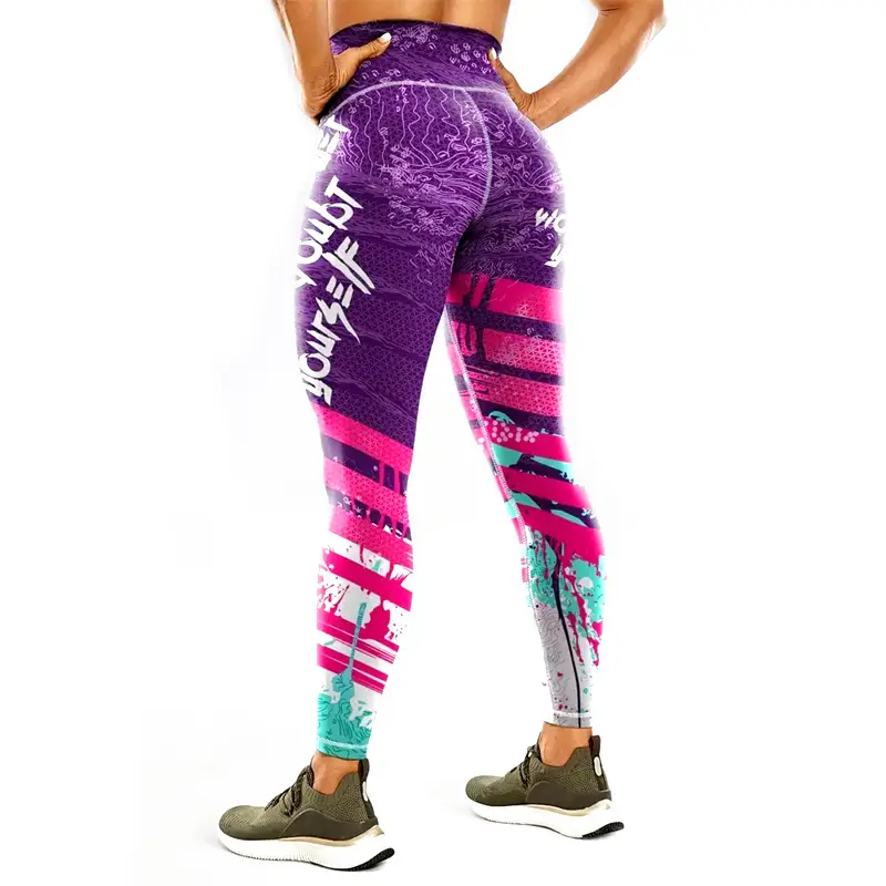 Women Printed Yoga Pants High Waist Printed Sports Leggings - Image 8