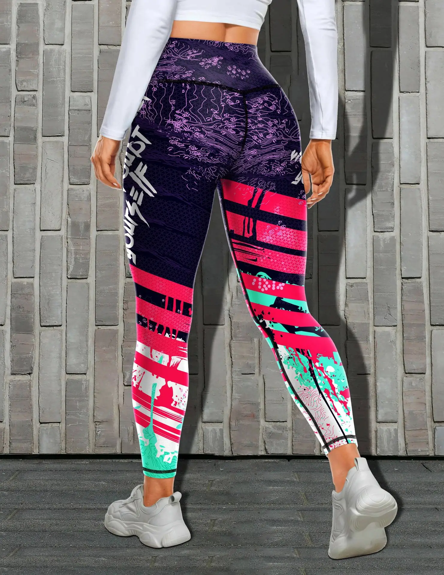 Women Printed Yoga Pants High Waist Printed Sports Leggings — feature 19