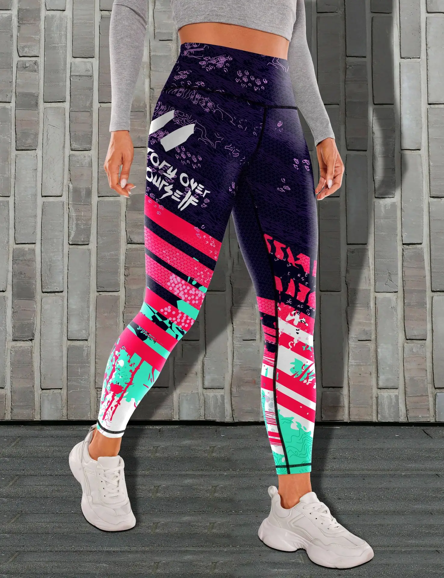 Women Printed Yoga Pants High Waist Printed Sports Leggings — feature 21