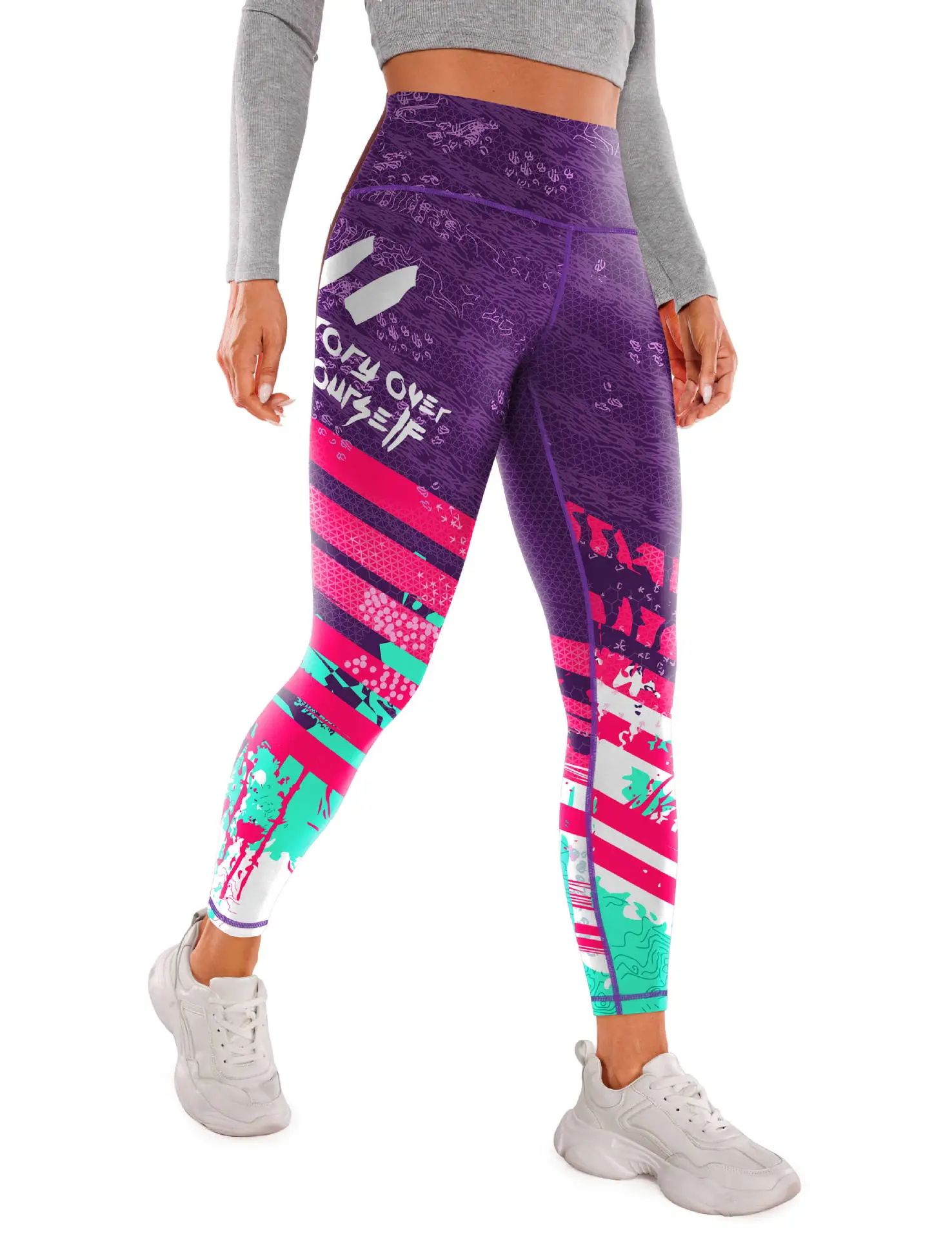 Women Printed Yoga Pants High Waist Printed Sports Leggings — feature 29