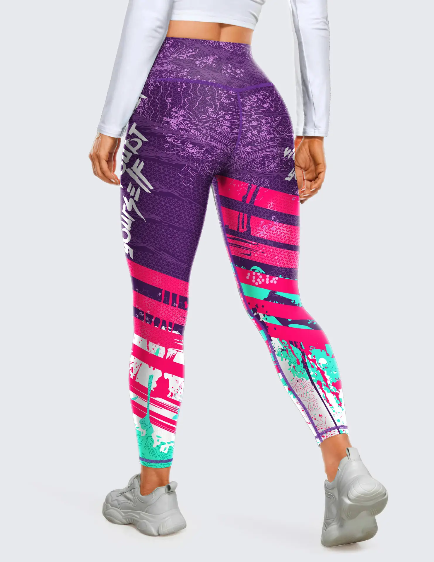 Women Printed Yoga Pants High Waist Printed Sports Leggings — feature 30