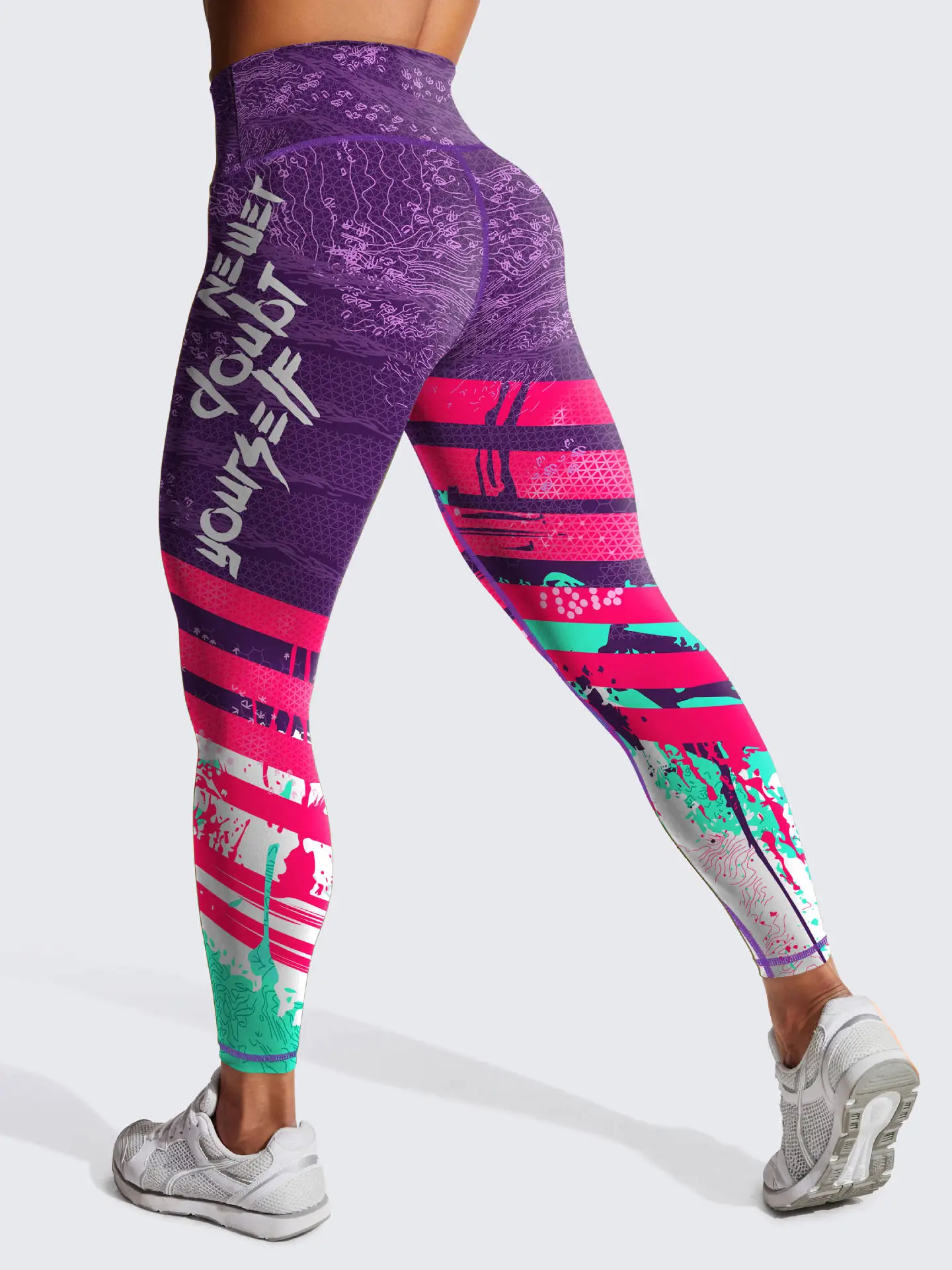 Women Printed Yoga Pants High Waist Printed Sports Leggings — feature 32