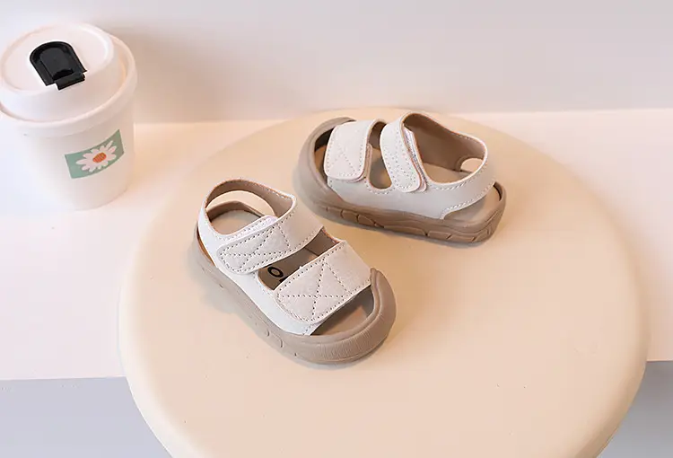 Anti-Collision Toddler Sandals White Beige 1-3Yrs β feature 12