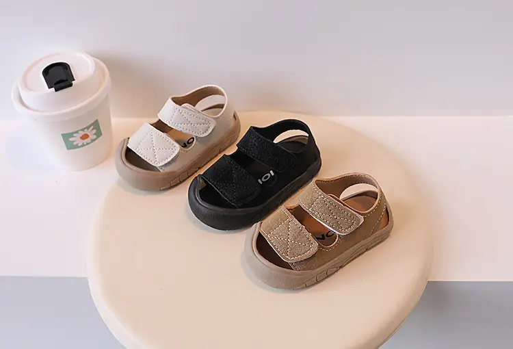 Anti-Collision Toddler Sandals White Beige 1-3Yrs β feature 4