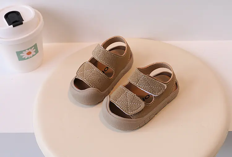 Anti-Collision Toddler Sandals White Beige 1-3Yrs β feature 5