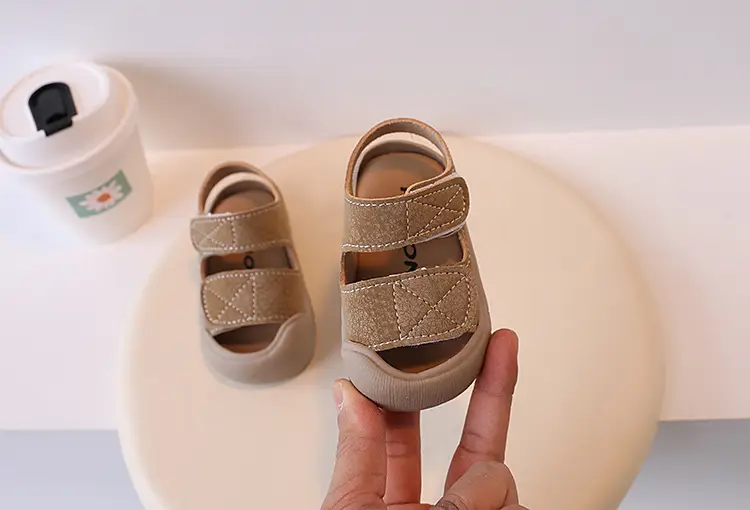 Anti-Collision Toddler Sandals White Beige 1-3Yrs β feature 6