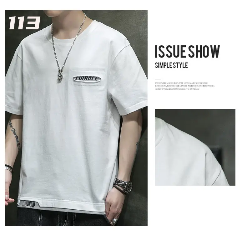 Men Grey Graphic Print T-Shirt Short Sleeve Pure Cotton 2024 — feature 29