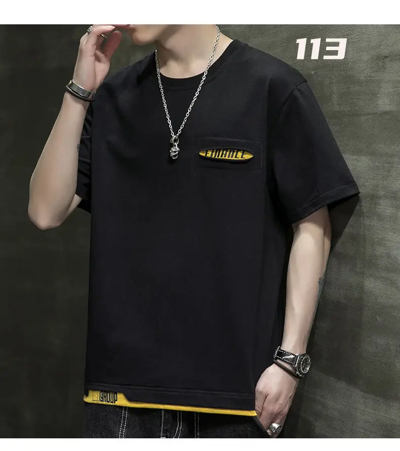 Men Grey Graphic Print T-Shirt Short Sleeve Pure Cotton 2024 — feature 30