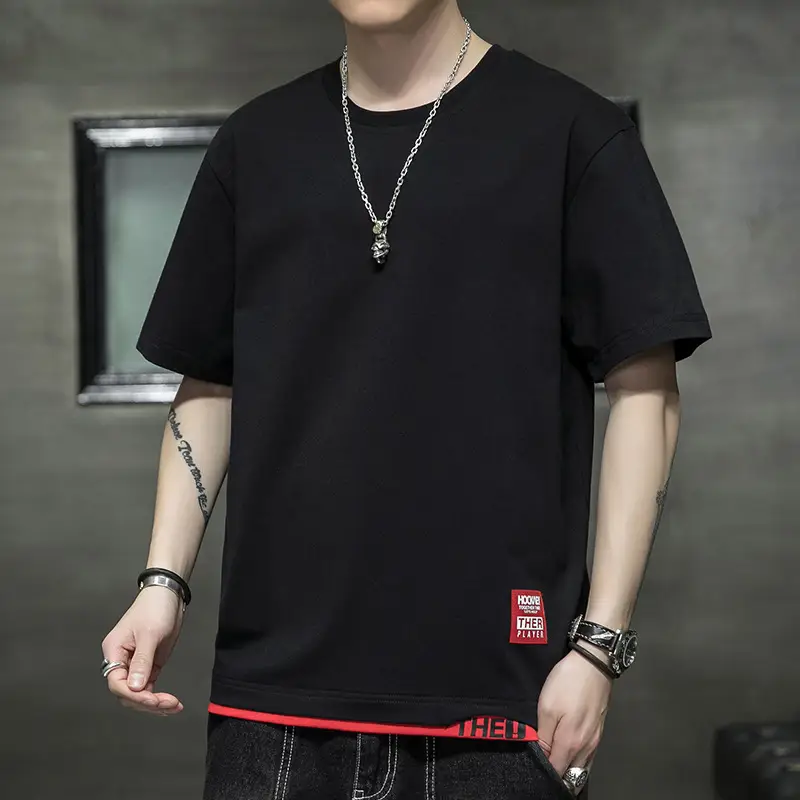 Men Grey Graphic Print T-Shirt Short Sleeve Pure Cotton 2024 - Image 8
