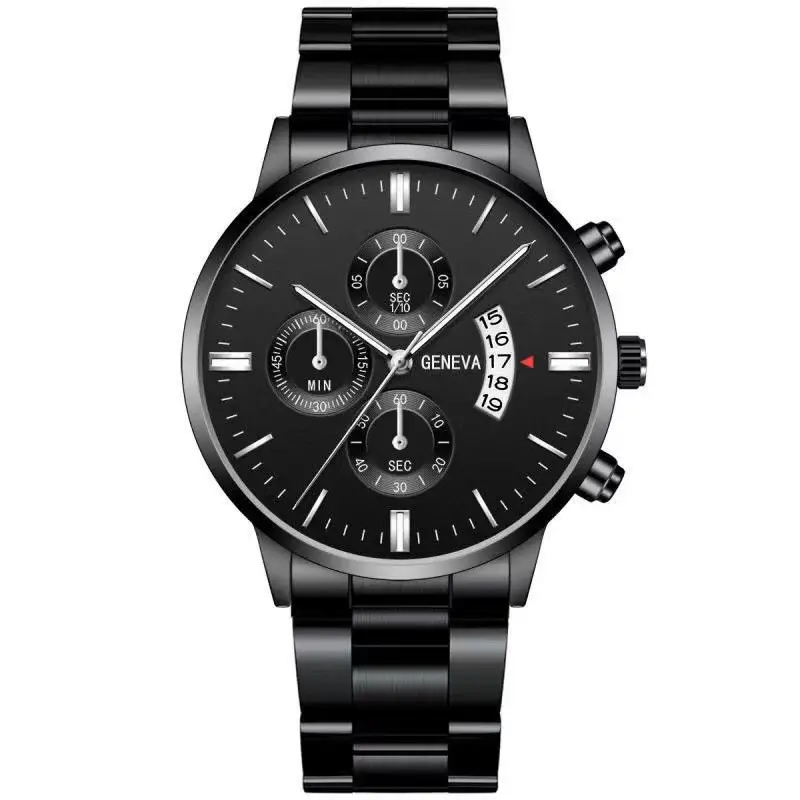 Factory direct calendar steel band watch men's large dial quartz watch cross-border men's watch foreign trade men's watch wholesale — feature 10