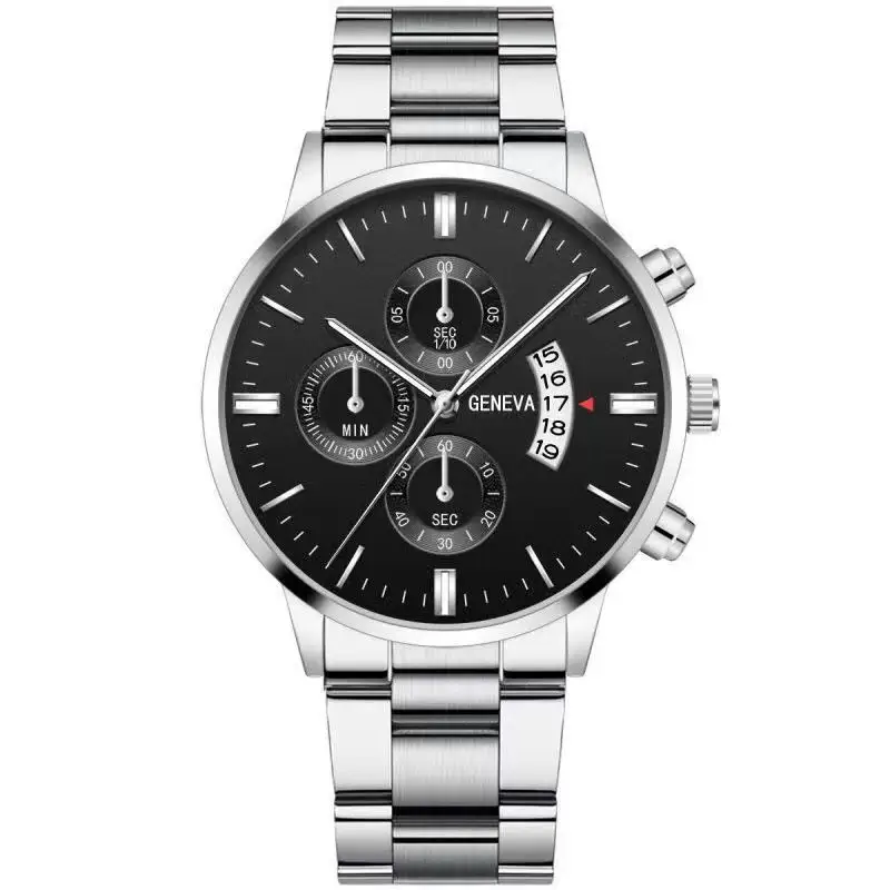 Factory direct calendar steel band watch men's large dial quartz watch cross-border men's watch foreign trade men's watch wholesale — feature 13