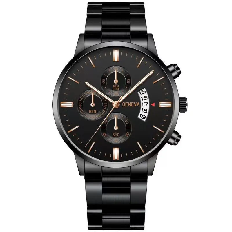 Factory direct calendar steel band watch men's large dial quartz watch cross-border men's watch foreign trade men's watch wholesale — feature 14