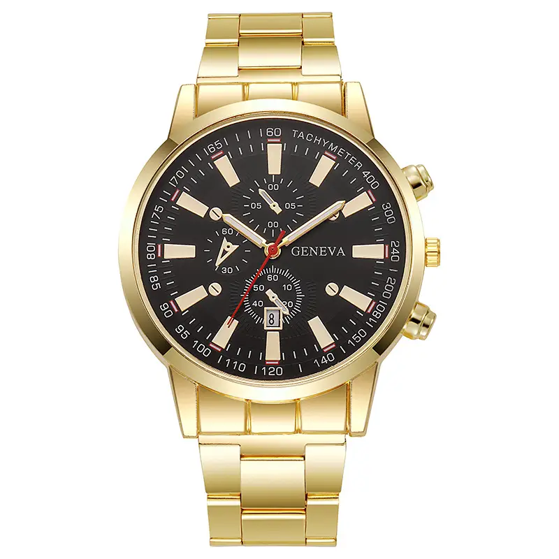 Factory direct calendar steel band watch men's large dial quartz watch cross-border men's watch foreign trade men's watch wholesale — feature 23