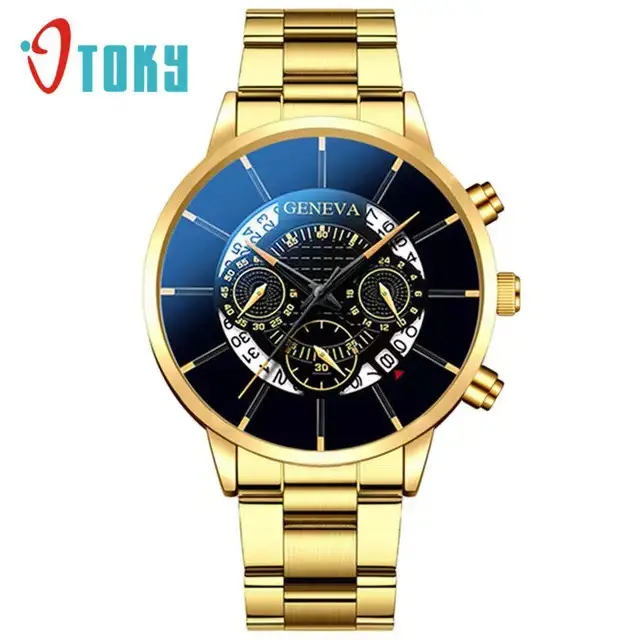 Factory direct calendar steel band watch men's large dial quartz watch cross-border men's watch foreign trade men's watch wholesale — feature 5