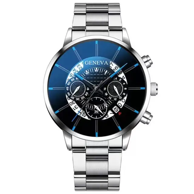 Factory direct calendar steel band watch men's large dial quartz watch cross-border men's watch foreign trade men's watch wholesale — feature 6