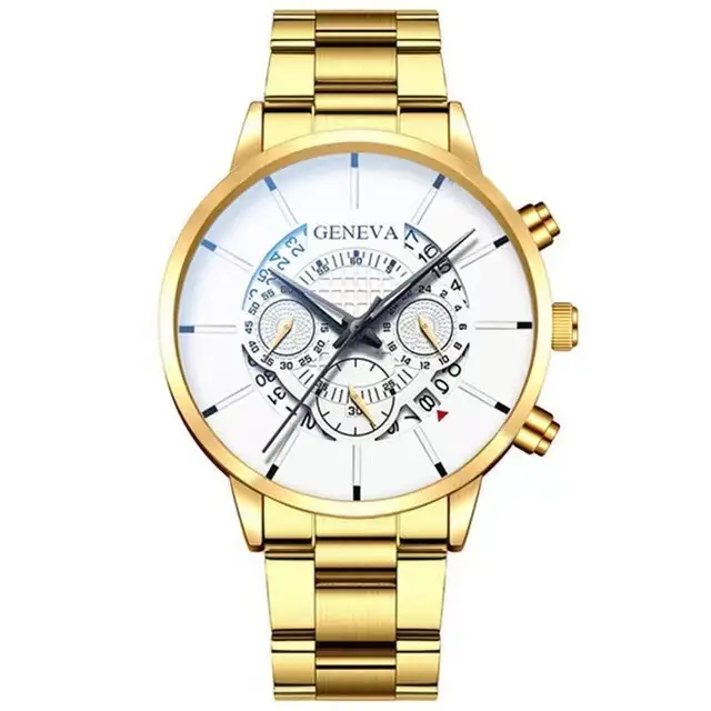 Factory direct calendar steel band watch men's large dial quartz watch cross-border men's watch foreign trade men's watch wholesale — feature 8