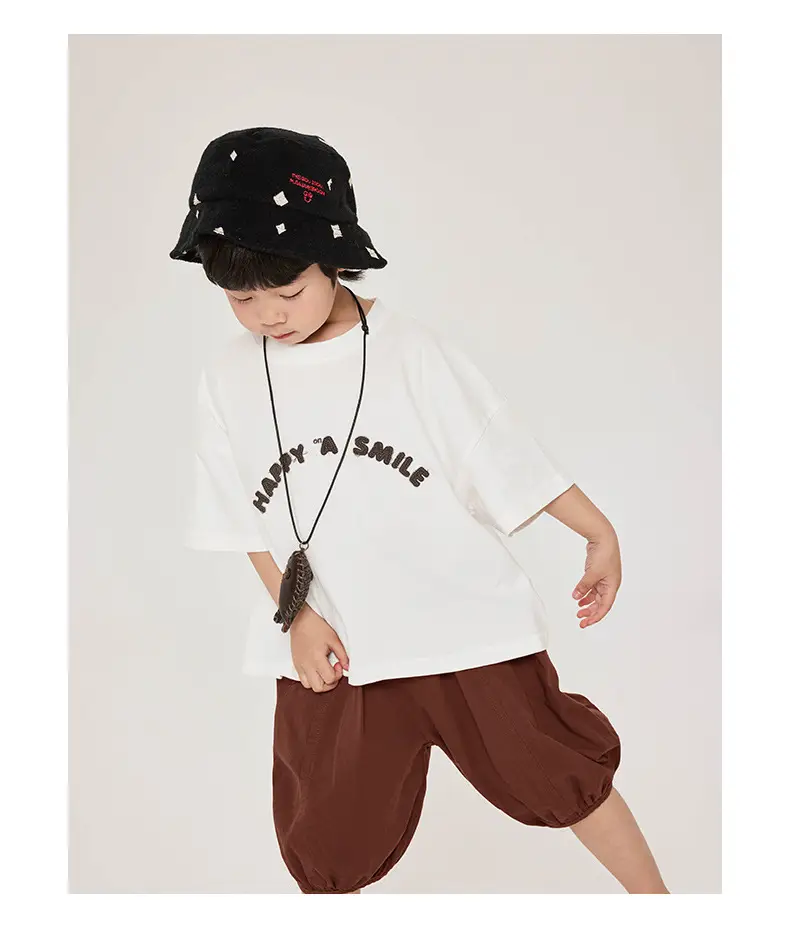 Boys T-Shirt Short Sleeve Pure Cotton Summer Loose Fit — feature 12