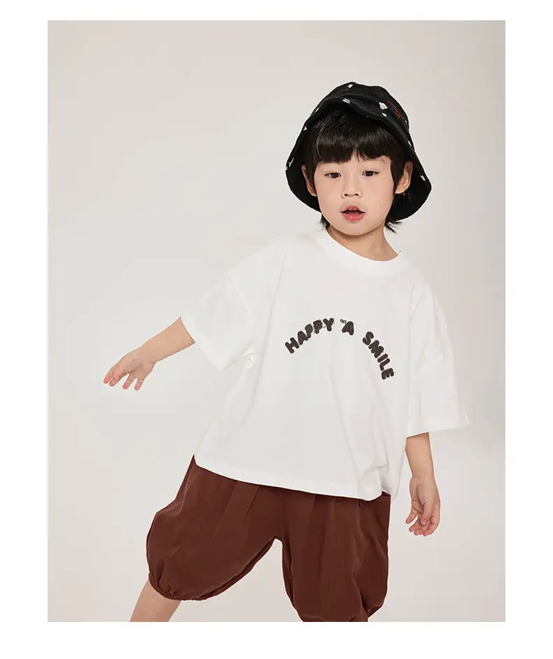 Boys T-Shirt Short Sleeve Pure Cotton Summer Loose Fit — feature 13