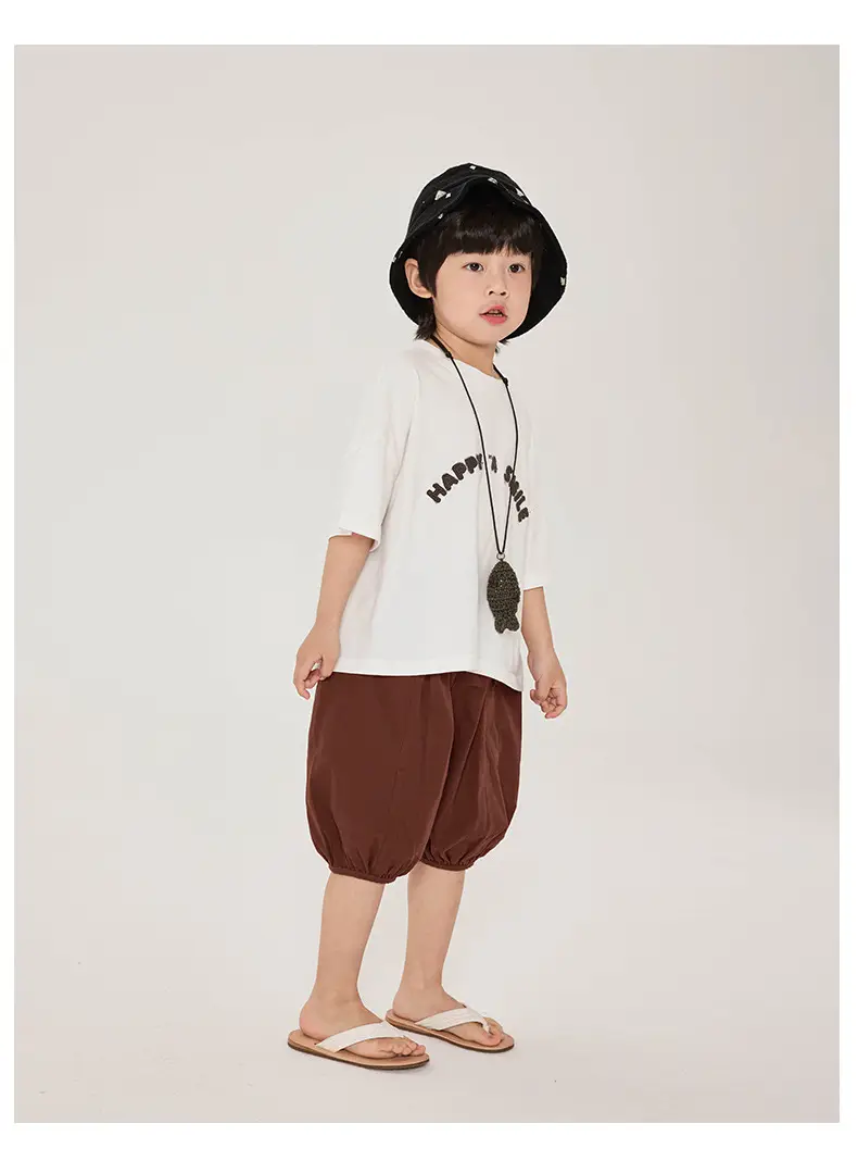 Boys T-Shirt Short Sleeve Pure Cotton Summer Loose Fit — feature 14