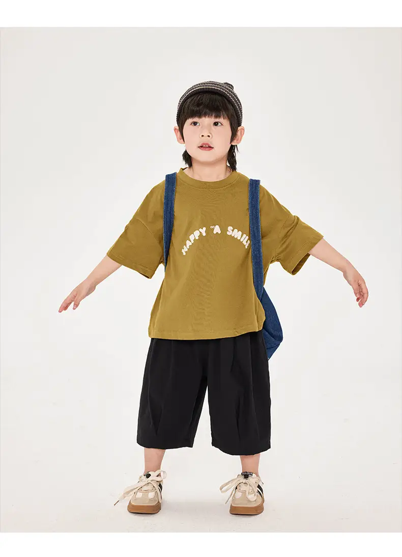Boys T-Shirt Short Sleeve Pure Cotton Summer Loose Fit — feature 16