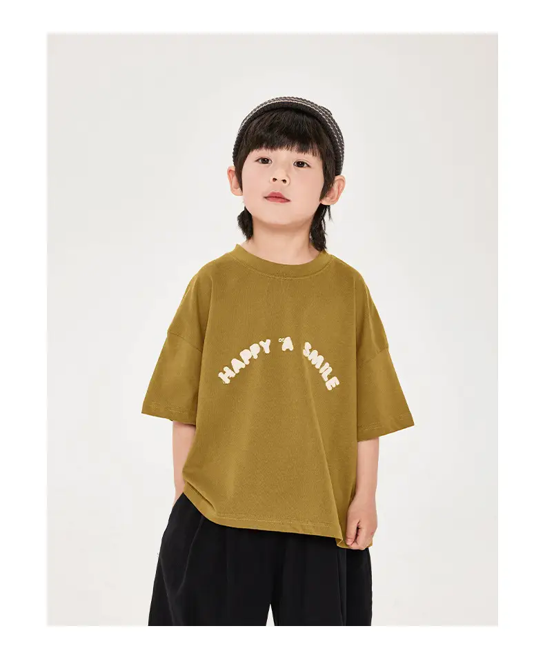 Boys T-Shirt Short Sleeve Pure Cotton Summer Loose Fit — feature 17