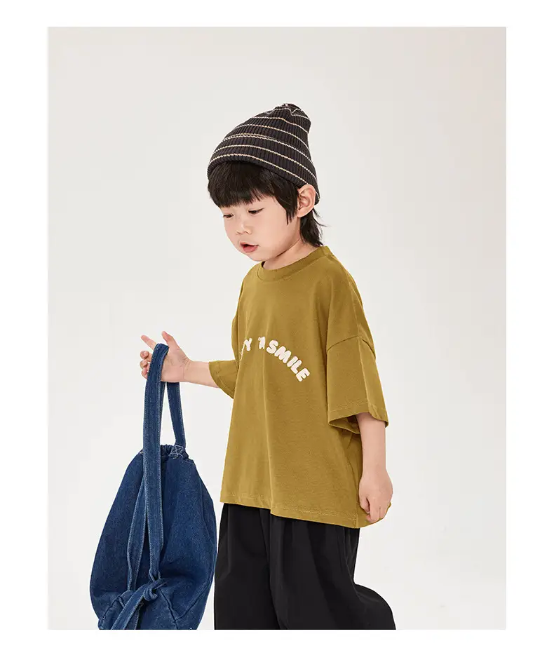 Boys T-Shirt Short Sleeve Pure Cotton Summer Loose Fit — feature 18
