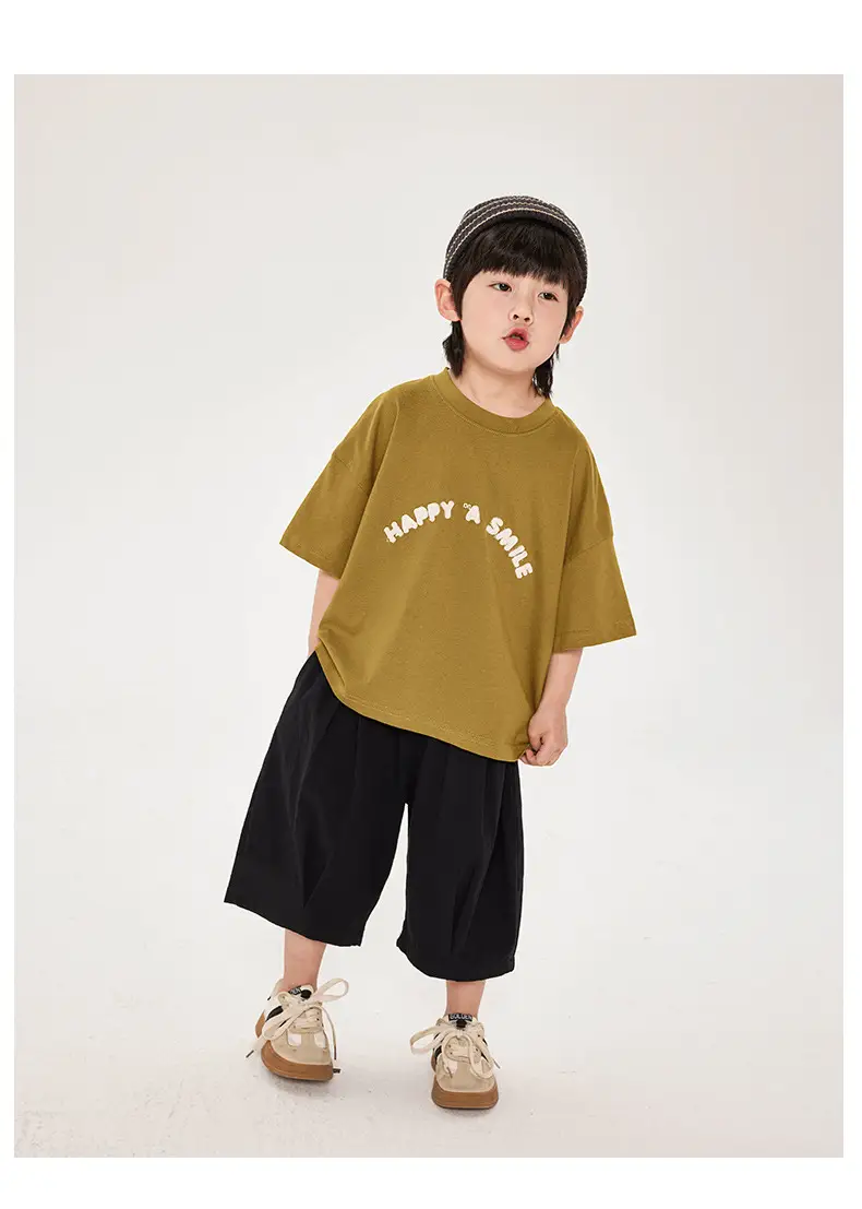Boys T-Shirt Short Sleeve Pure Cotton Summer Loose Fit — feature 19