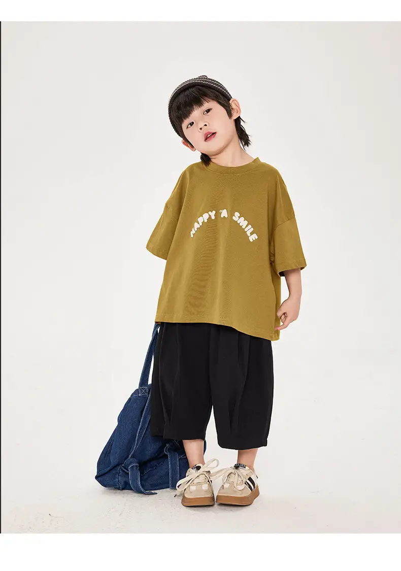Boys T-Shirt Short Sleeve Pure Cotton Summer Loose Fit — feature 20