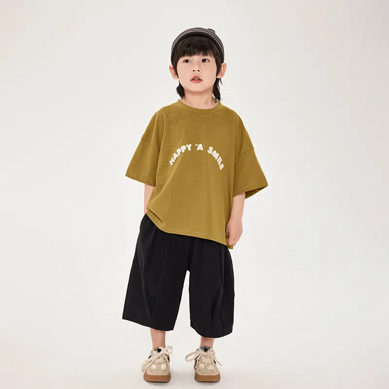 Boys T-Shirt Short Sleeve Pure Cotton Summer Loose Fit - Image 2
