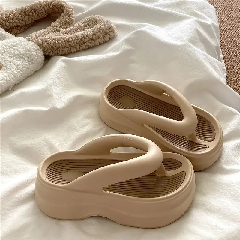 Thick Bottom Height Increasing Internet Popular Instagram Style Flip-Flops Women's Summer EVA Soft Bottom All-Match Outfit Beach Sandals and Slippers for Holiday — feature 12