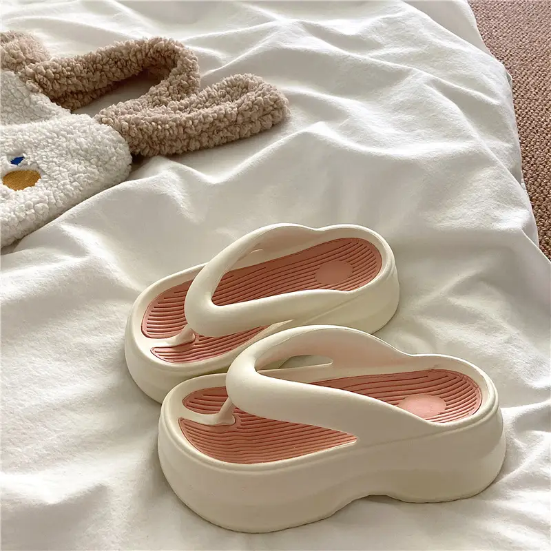 Thick Bottom Height Increasing Internet Popular Instagram Style Flip-Flops Women's Summer EVA Soft Bottom All-Match Outfit Beach Sandals and Slippers for Holiday — feature 13