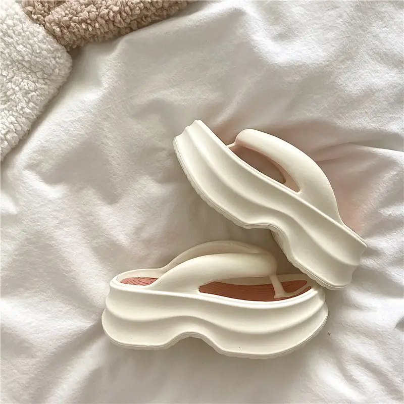 Thick Bottom Height Increasing Internet Popular Instagram Style Flip-Flops Women's Summer EVA Soft Bottom All-Match Outfit Beach Sandals and Slippers for Holiday — feature 15