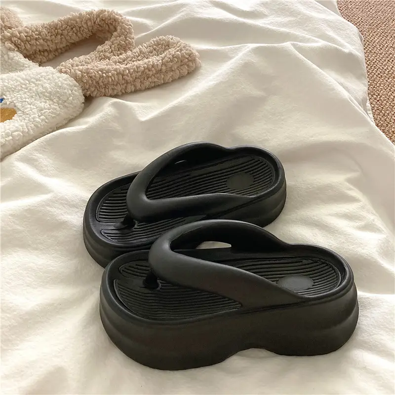 Thick Bottom Height Increasing Internet Popular Instagram Style Flip-Flops Women's Summer EVA Soft Bottom All-Match Outfit Beach Sandals and Slippers for Holiday — feature 18