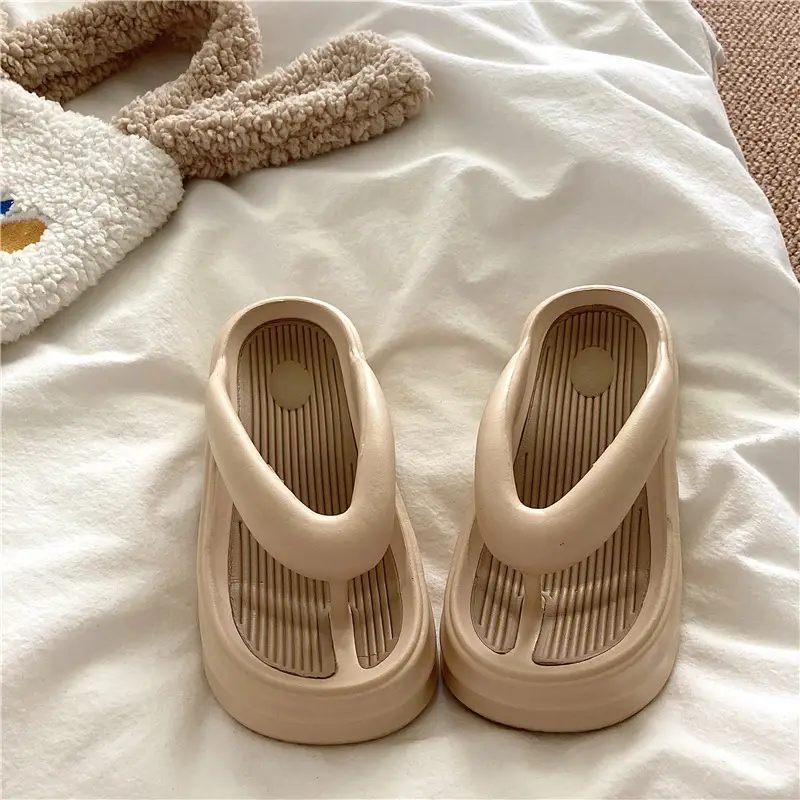 Thick Bottom Height Increasing Internet Popular Instagram Style Flip-Flops Women's Summer EVA Soft Bottom All-Match Outfit Beach Sandals and Slippers for Holiday — feature 8
