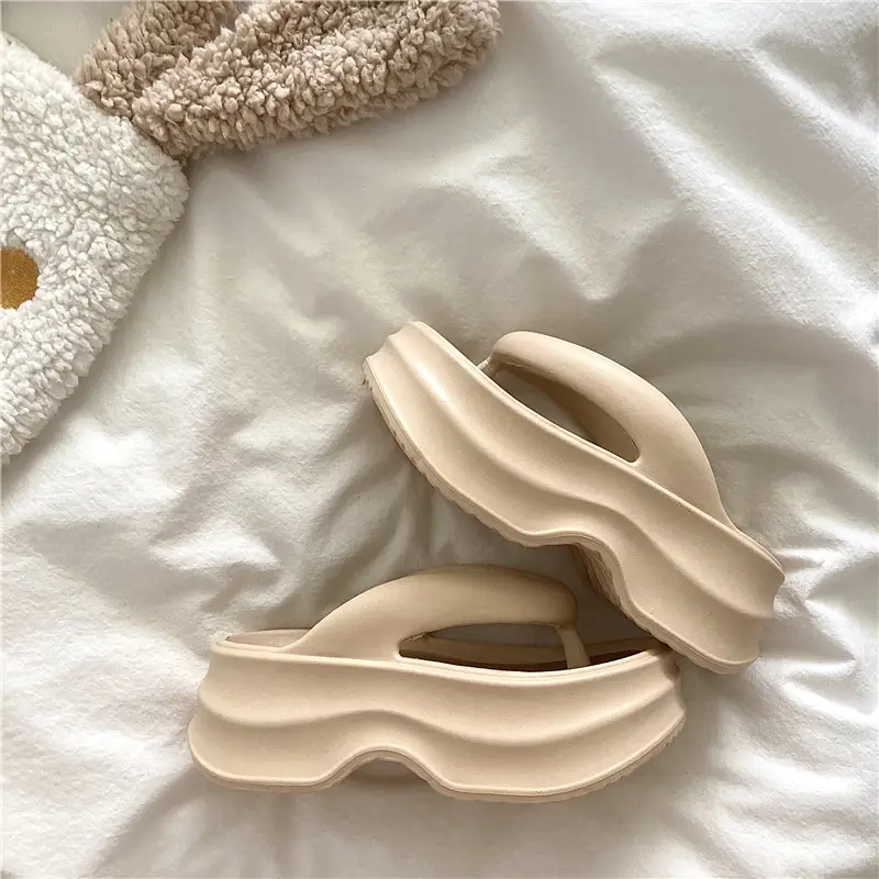 Thick Bottom Height Increasing Internet Popular Instagram Style Flip-Flops Women's Summer EVA Soft Bottom All-Match Outfit Beach Sandals and Slippers for Holiday — feature 9