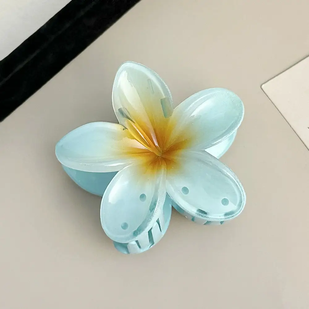 Plumeria Hair Clips for Women Ruffled Edges — feature 20