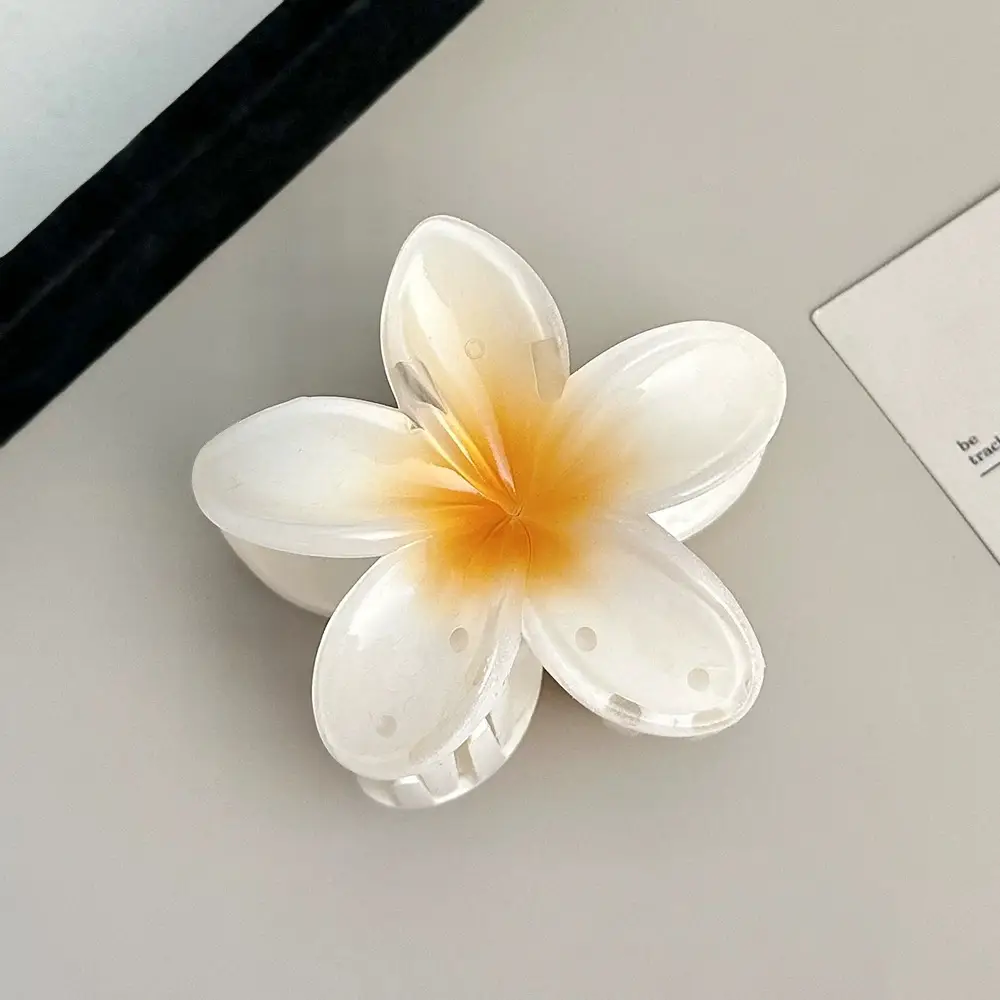 Plumeria Hair Clips for Women Ruffled Edges — feature 21