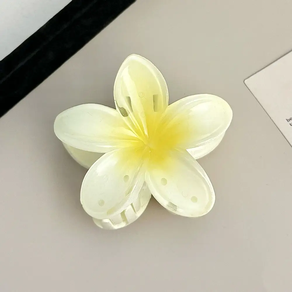 Plumeria Hair Clips for Women Ruffled Edges — feature 22