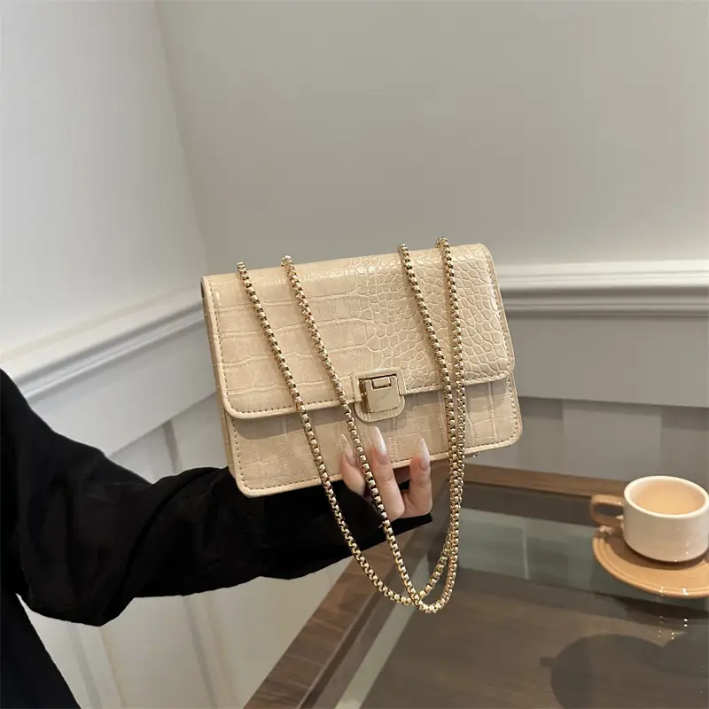 Elegant Latch Chain Crossbody Bag Women 2024 Spring Summer - Image 6