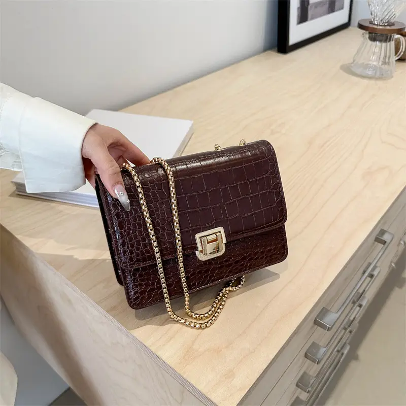Elegant Latch Chain Crossbody Bag Women 2024 Spring Summer - Image 8
